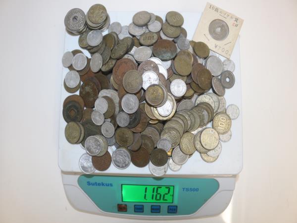 7156 古銭硬貨銀貨コイン外貨古銭額面合計5000円以上まとめて約1.1kg