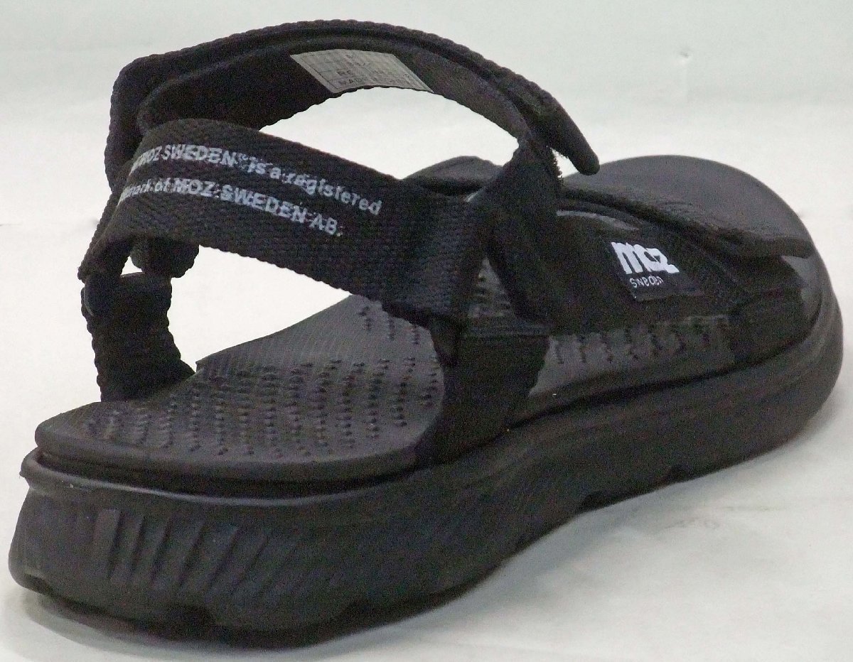  free shipping MOZmozMZ-3824 summer sandals black L 26.0~26.5cm light weight hook and loop fastener strap outdoor sport sandals 