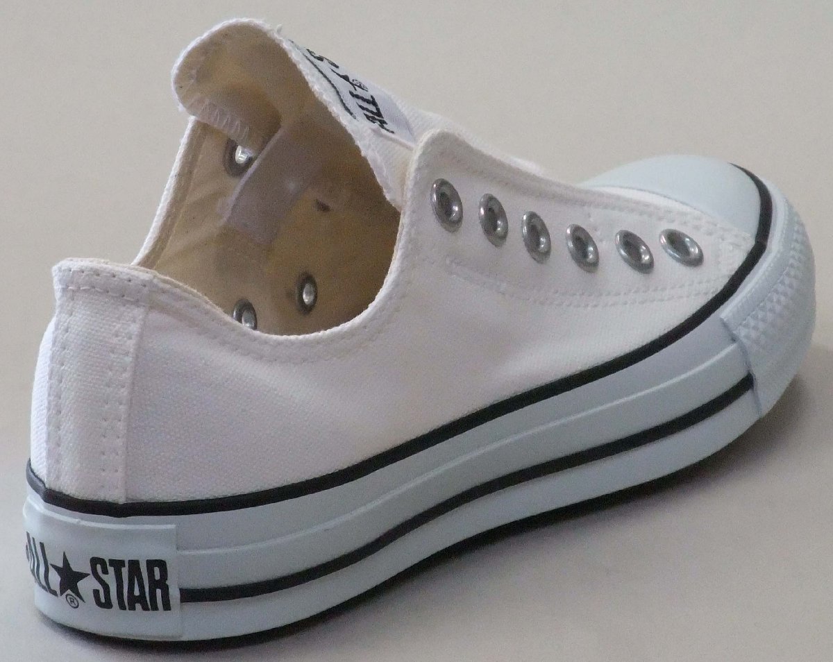 送料無料 CONVERSE コンバース オールスター スリップ III OX ホワイト 25.0cm ALL STAR SLIP スリッポン キャンバス ローカット_画像3