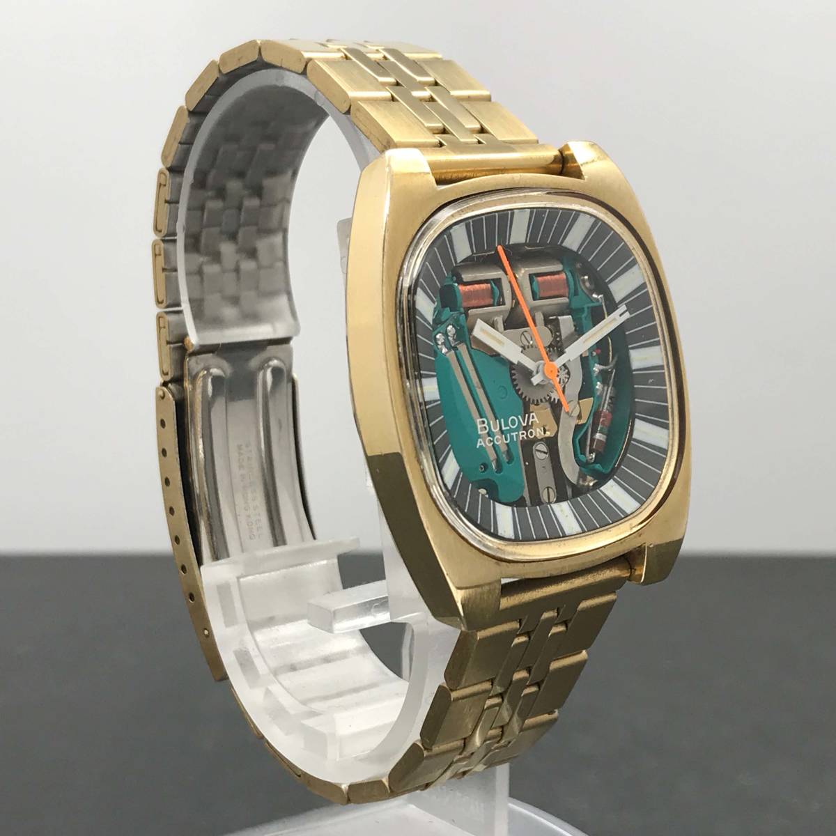 【稼働品 WORKING/動画あり】BULOVA ACCUTRON Spaceview/ブローバ アキュトロン スペースビュー/スケルトンダイヤル/音叉時計/214_画像3