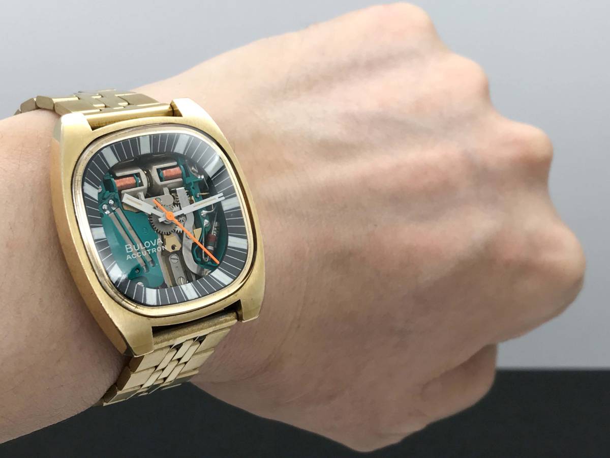 【稼働品 WORKING/動画あり】BULOVA ACCUTRON Spaceview/ブローバ アキュトロン スペースビュー/スケルトンダイヤル/音叉時計/214_画像8