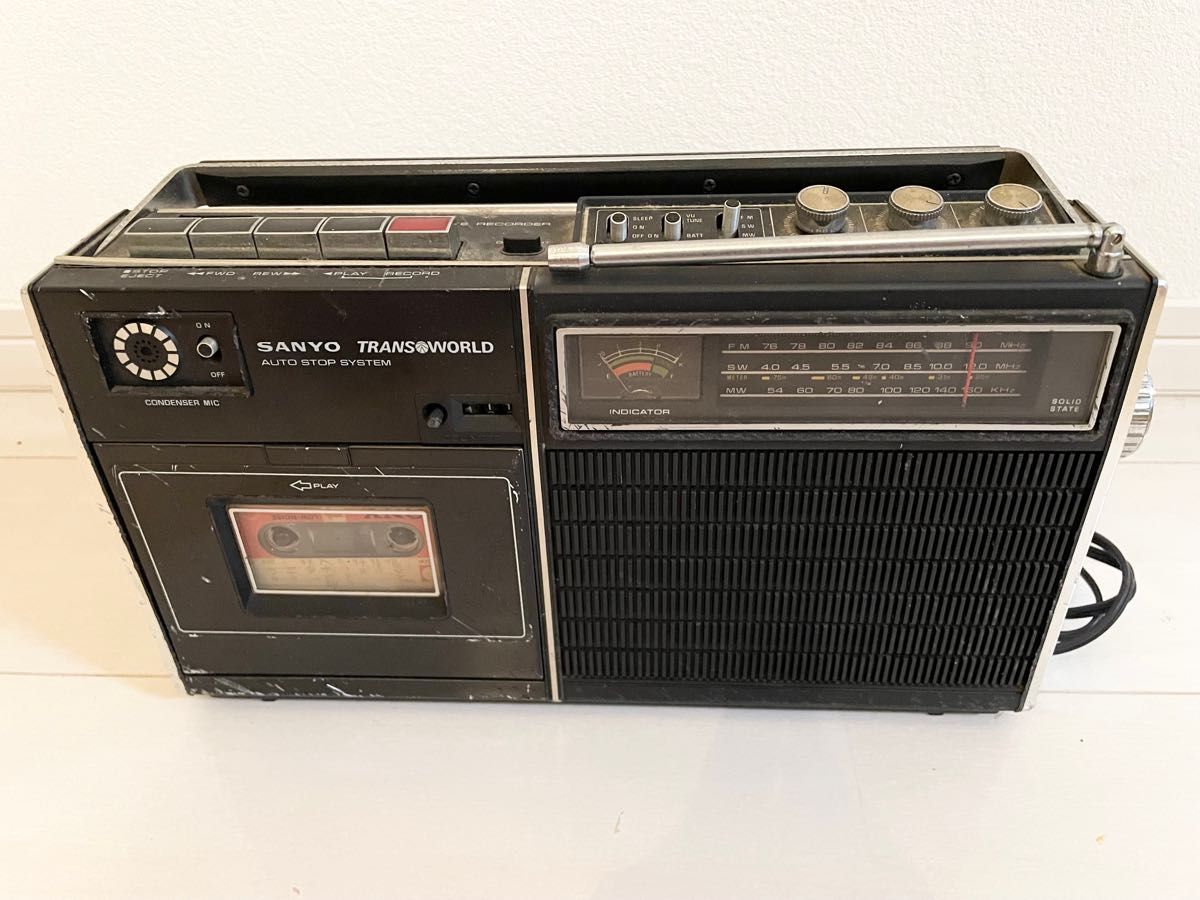SANYO サンヨー ラジカセ MR-4180 昭和レトロ ジャンク テープ SANYO サンヨー ラジカセ MR-4180 昭和レトロ ジャンク テープ