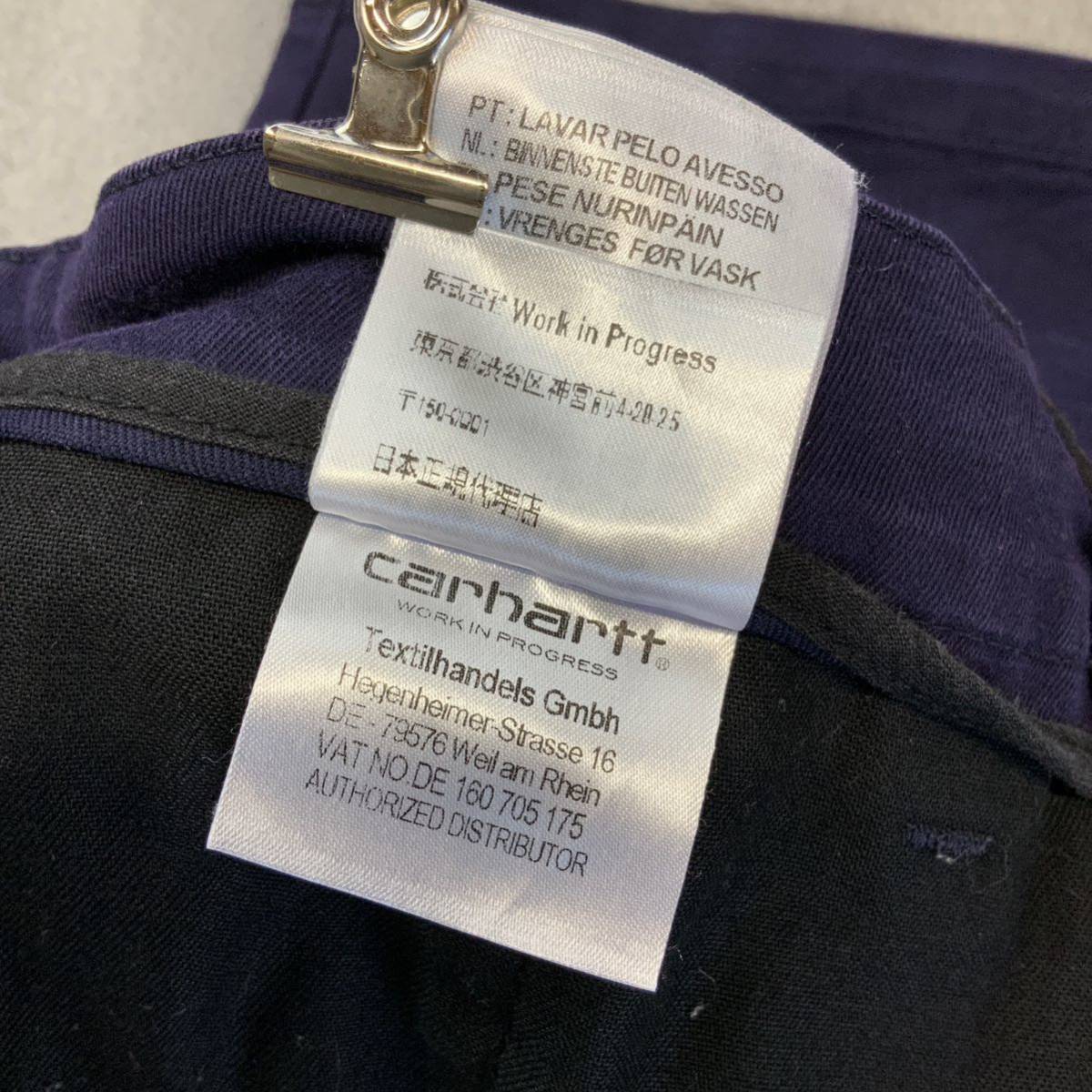 良品 Carhartt カーハート ショートチノパン ハーフパンツ メンズ w30 ネイビー アウトドア キャンプ ショートパンツ ワークパンツの画像8