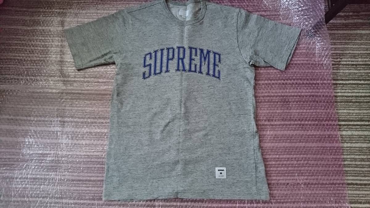 supreme arch logo tee シュプリーム アーチ ロゴ tシャツ heather ヘザー M_画像1