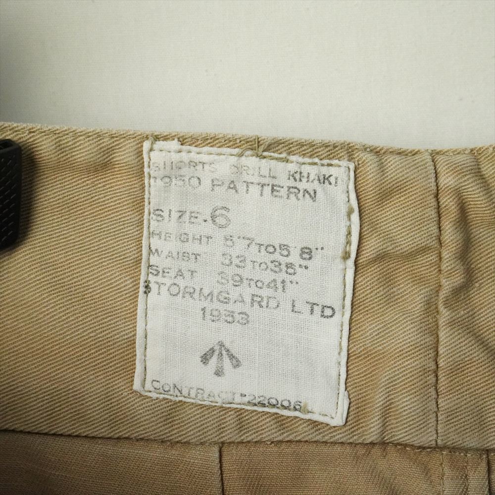 50s60s Vintage милитари Англия армия g LUKA шорты g LUKA брюки бежевый 