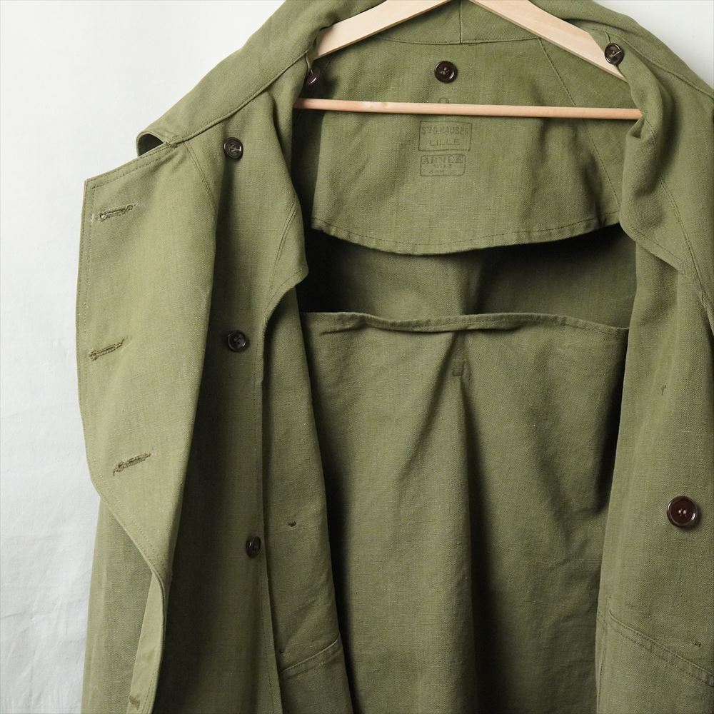 30s40s Vintage military France army M-38 motorcycle coat Duck coat olive 9