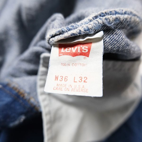 90's USA製 Levi's リーバイス 501 デニムパンツ (36×32) 90年代 アメリカ製 旧タグ オールド 1990年製 ビンテージ_画像9