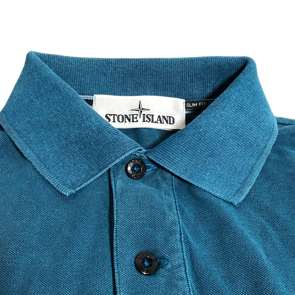 STONE ISLAND ストーンアイランド SLIM FIT ポロシャツ S ブルー メンズ A9_画像4