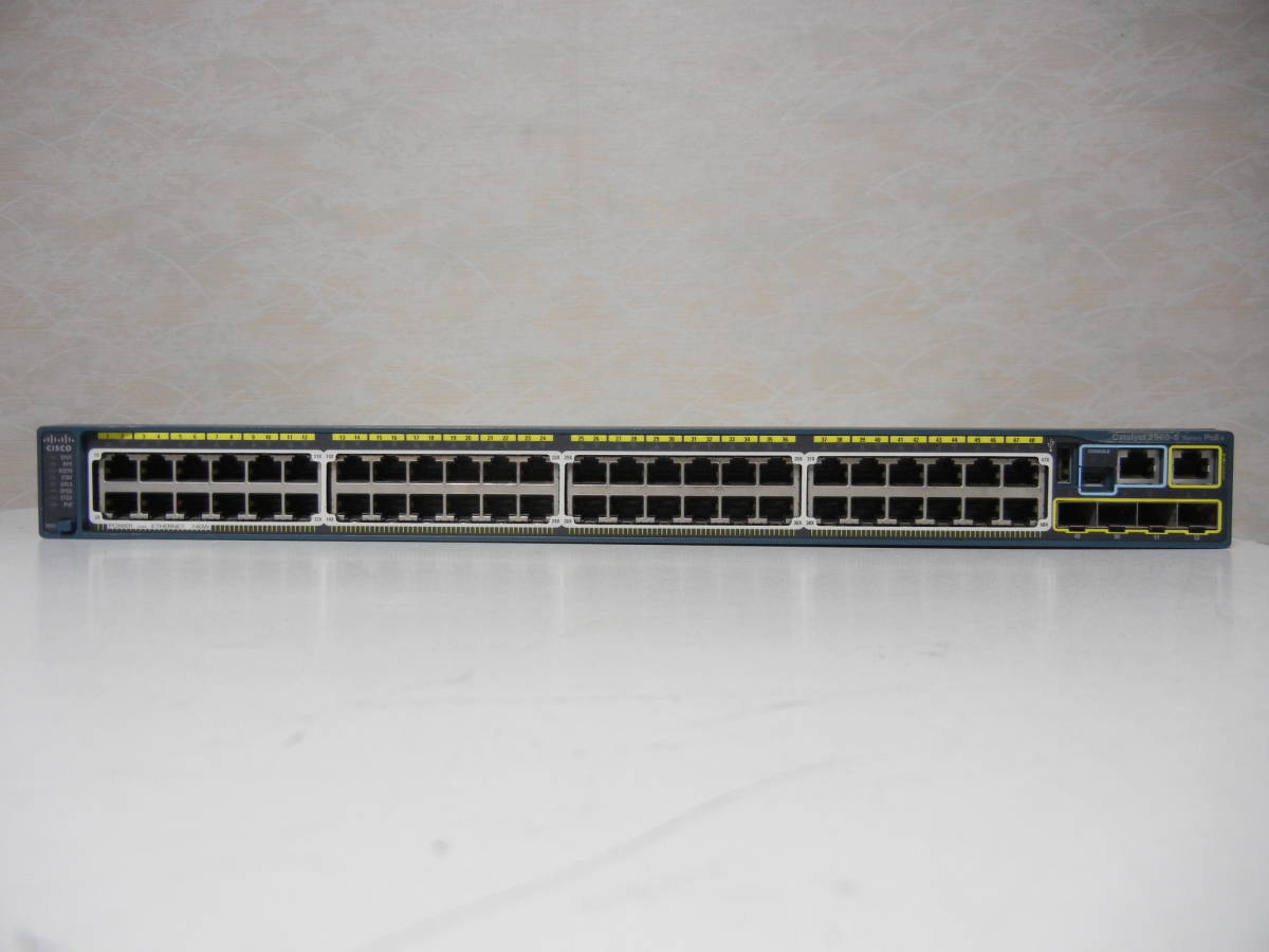 《》【訳あり中古】Cisco WS-C2960S-48FPS-L PoE/PoE+ Catalyst 2960Sシリーズ 初期化_画像1