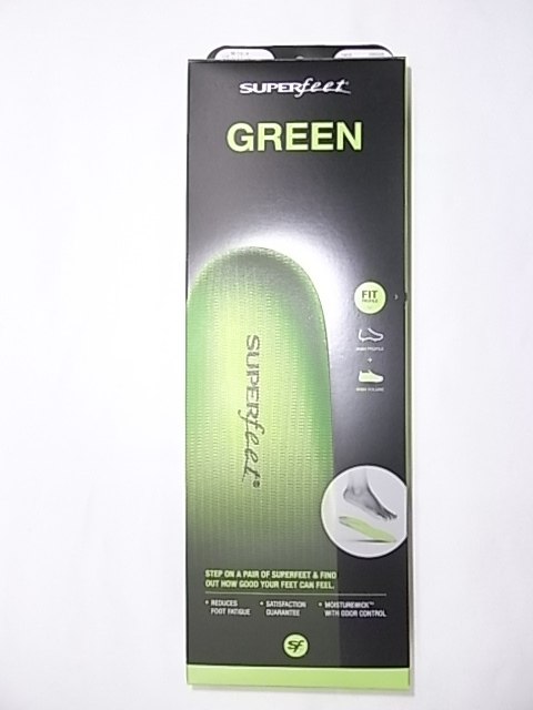 ゲリラセール超特価送料込み!!日本正規新品 SUPERfeet GREEN insoles / F / スーパーフィート インソール グリーン / F（27.0-30.0）_画像2