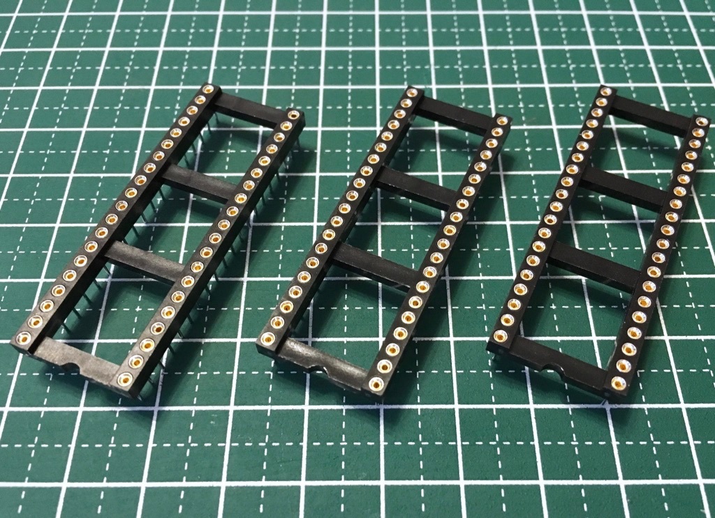 【新品】ICソケット DIP 40pin 丸ピン金メッキ加工 3個_ICソケットDIP40丸ピンx3_【追跡有り】_画像1