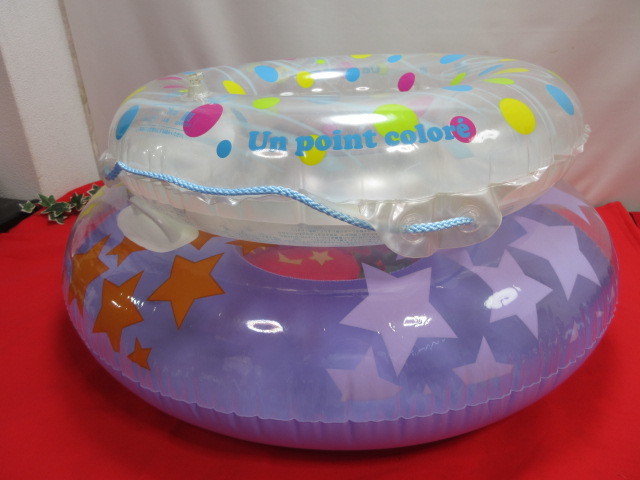 [OH4975/6] swim ring coming off wheel 2 piece set Star pattern / dot pattern Φ78/70cm sea river pool 