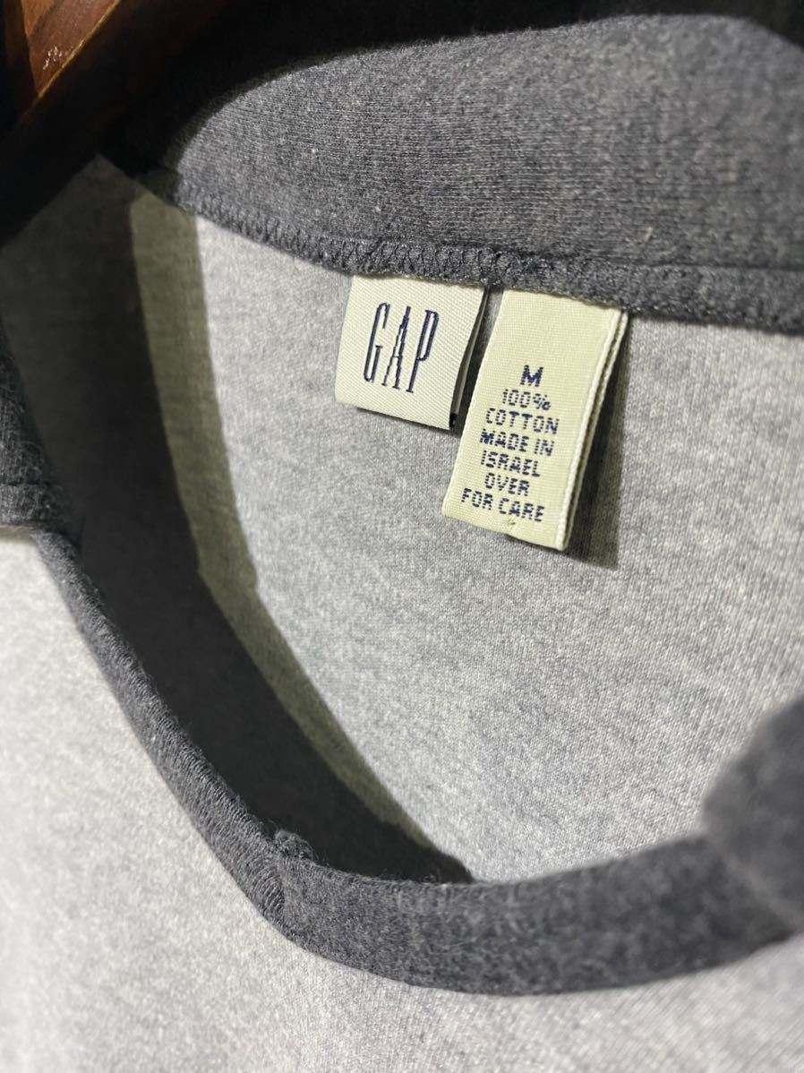 [ быстрое решение ]GAP Gap воротник имеется Lynn ga- футболка рубашка-поло cut and sewn короткий длина pichichibitee серый уголь женский б/у одежда M