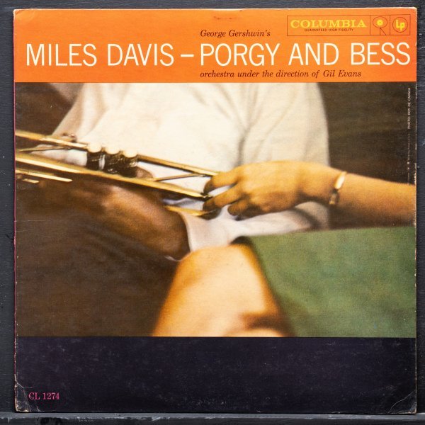 【米オリジナル】MILES DAVIS プロモ白ラベル RARE 両溝 MONOプレス PORGY AND BESS マイルスデイヴィス COLUMBIA_画像1