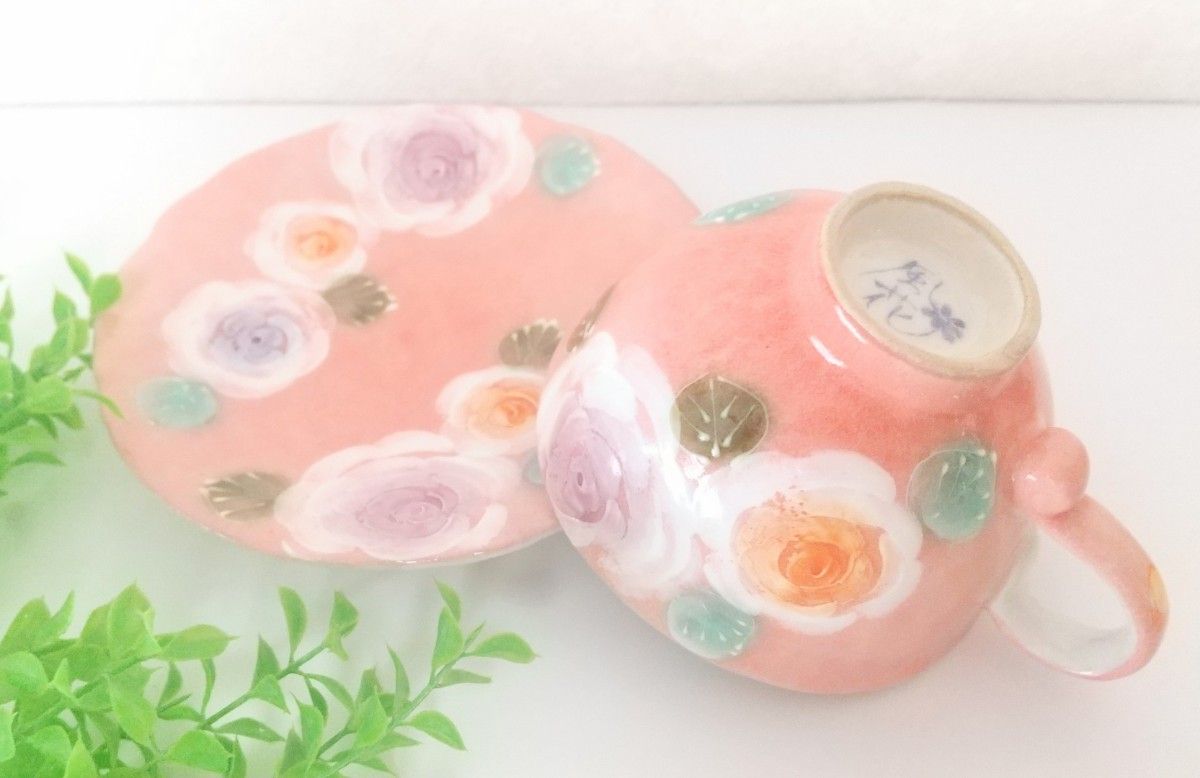 ゆずりは工房の姉妹ブランド 工房風花 彩バラ 8号土鍋-