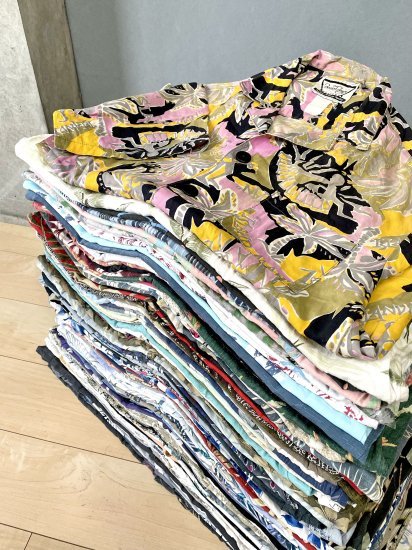 100着 半袖アロハシャツMIX Men's M~XXL US古着 開襟 ボックス 柄
