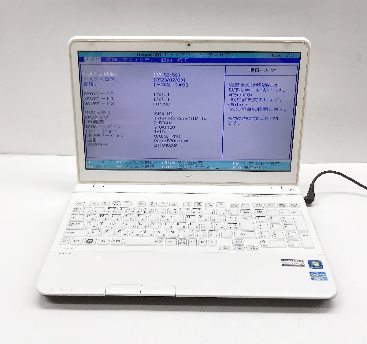 NT: NEC LS550/H Corei5-3210M 2.5GB/メモリ：2GB/ 無線/ブルーレイ/ノートパソコン_画像1