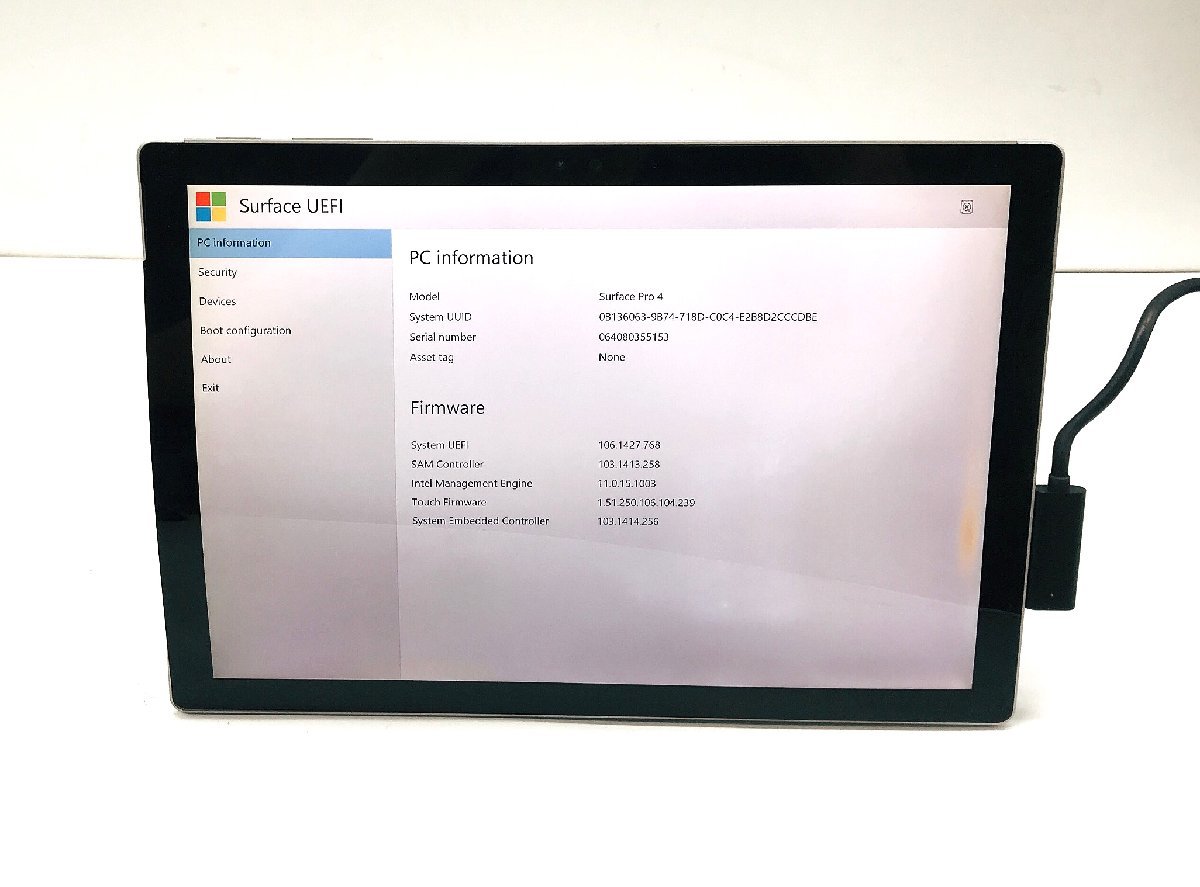 NT: Microsoft Surface Pro 1724 [Corei5-6300 2.40GHz/RAM:4GB/SSD:128GB/12.3インチ]　タブレット