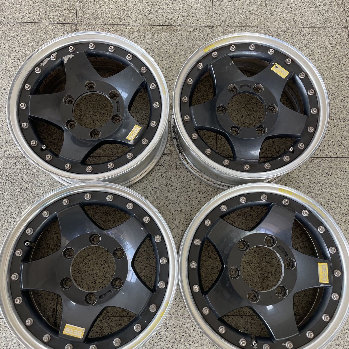 中古 アルミホイール BERG ベルグ 15インチ 6J 6穴 139.7 +20 4本 セット_画像1