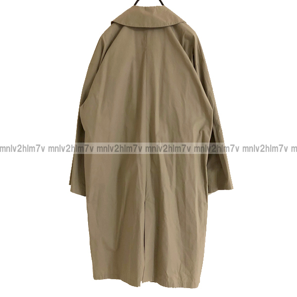 [ black bai Moussy ] oversize trench coat beige cotton long coat spring coat BLACK BY MOUSSY