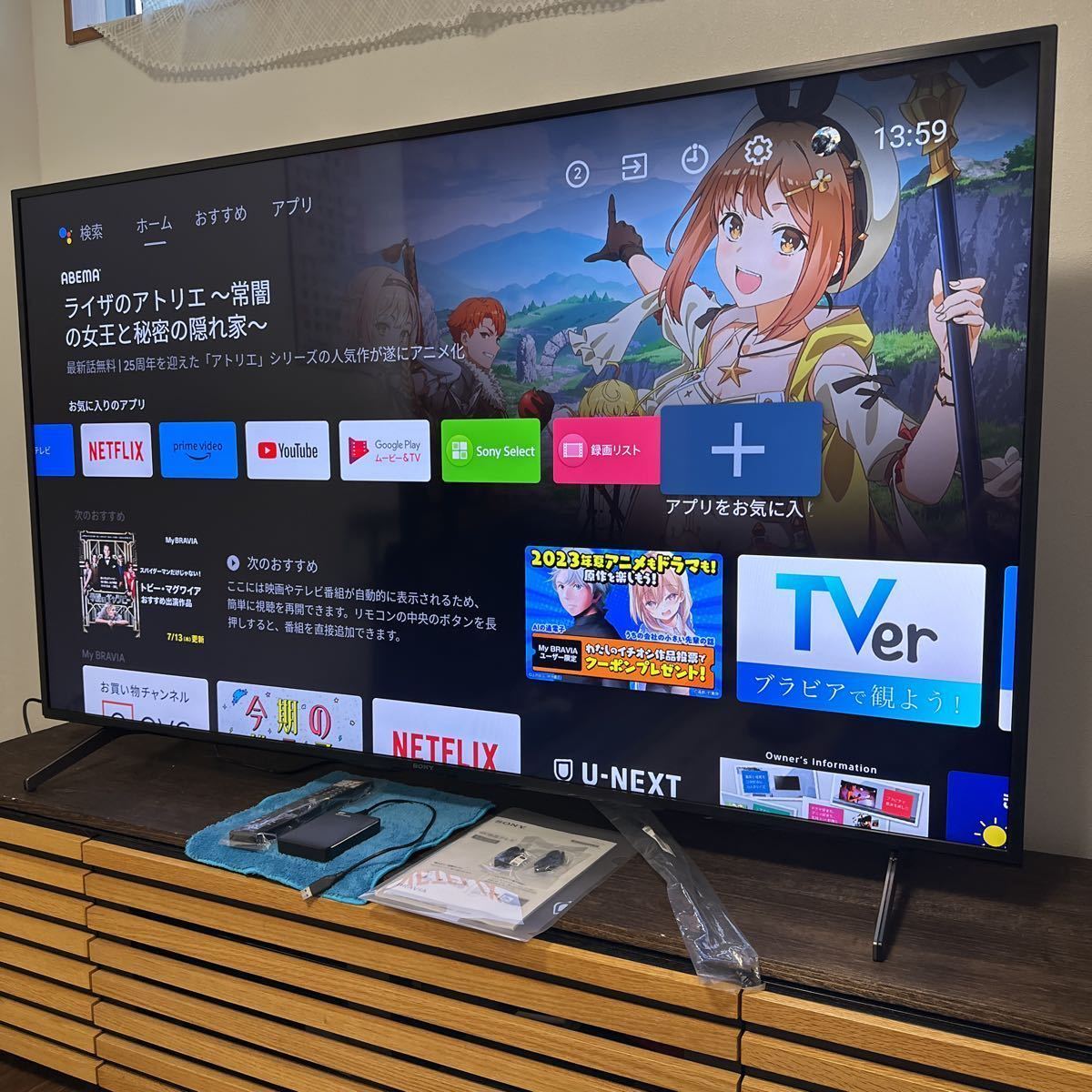 超美品】SONY BRAVIA 65v型/KJ-65X8000H/4K液晶テレビ/2020年式モデル