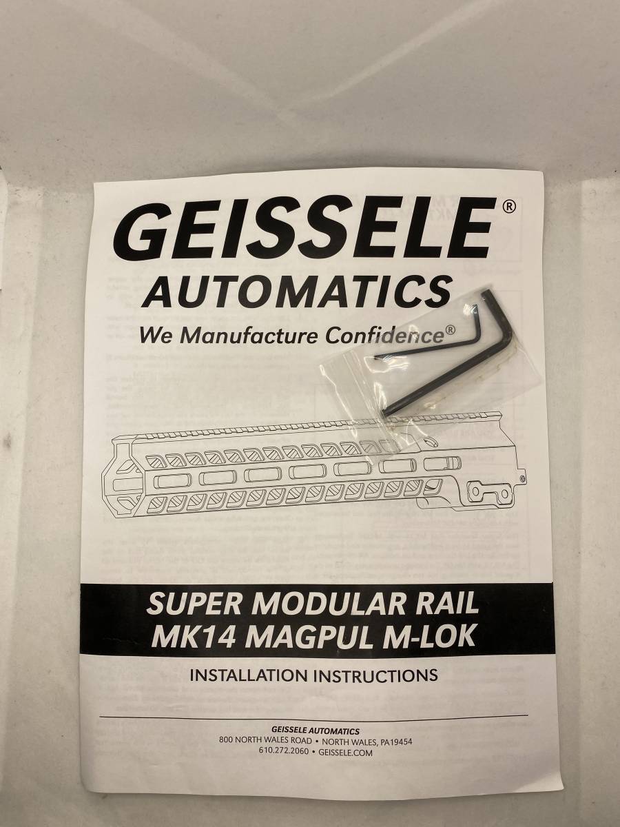 【新品・実物・未開封】Geissele Automatics/ガイズリー Super Modular Rail MLOK(M-Lok) MK14 MK.14 9.3インチ ハンドガード DDC・タン_画像9