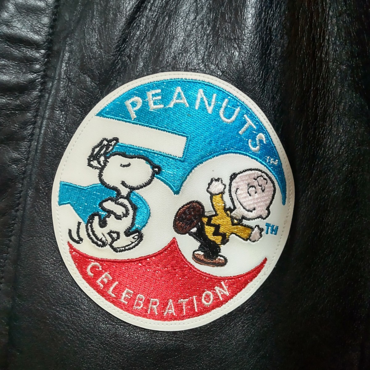 AMERICAN TOONS スヌーピー レザーバーシティジャケット スタジャン ヴィンテージ SNOOPY_画像4