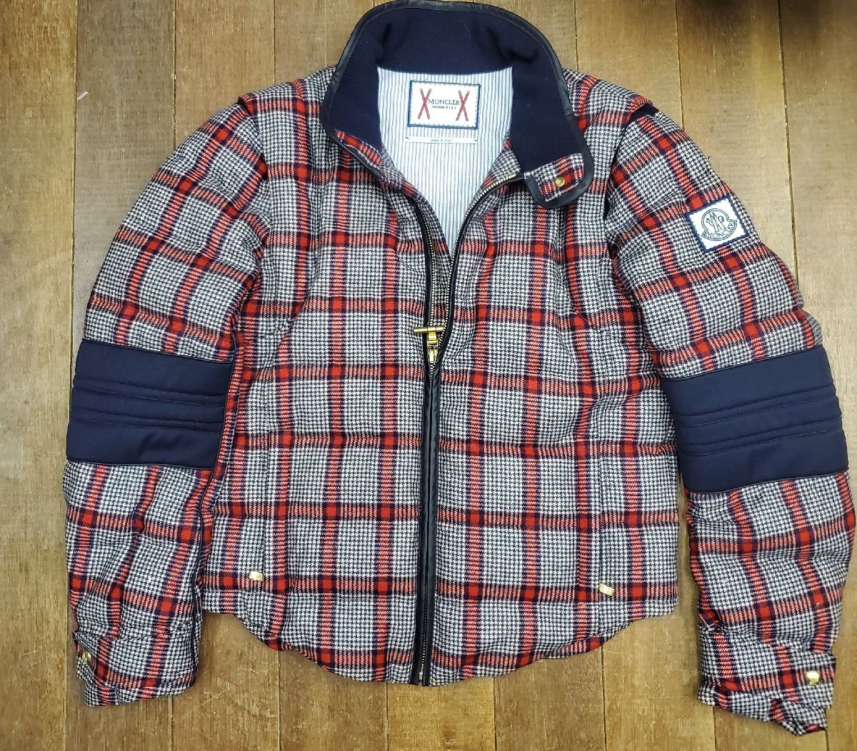 税込) ウール地 ガムブルー BLEU GAMME MONCLER チェック柄 トム