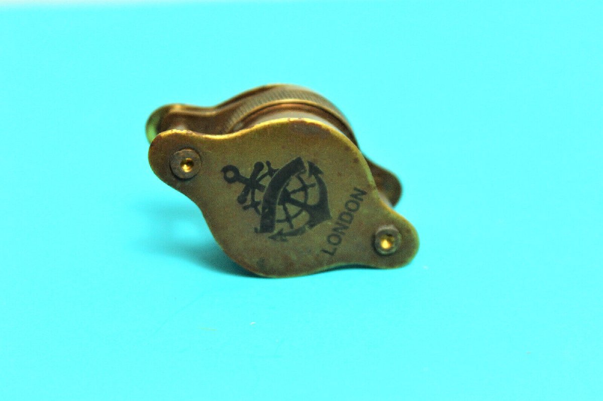  rare antique Jones London magnifier pocket magnifier brass made brass weight feeling Vintage magnifier 