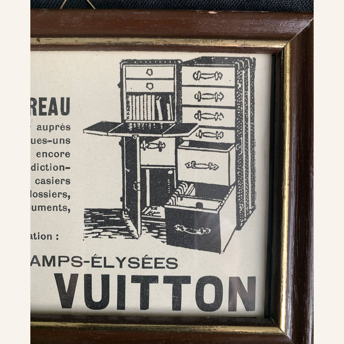 フランス 1914年 LOUIS VUITTON ルイヴィトン LV 広告 雑誌 ポスター ワードローブ 旅行 モノグラム 骨董 ヴィンテージ アンティーク_画像2