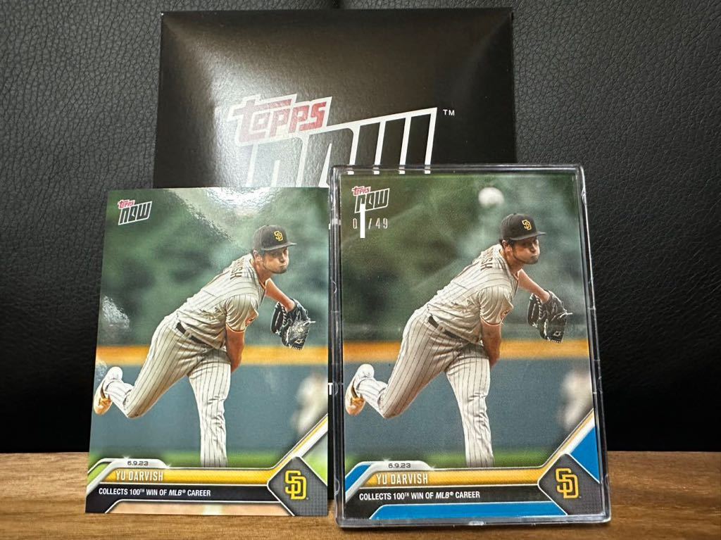 「ダルビッシュ有 メジャー通算100勝 TOPPS NOW #418 シリアルナンバー付きパラレルカードセット」49シリ　ラッキーオーダー　2023年6月9日_画像1