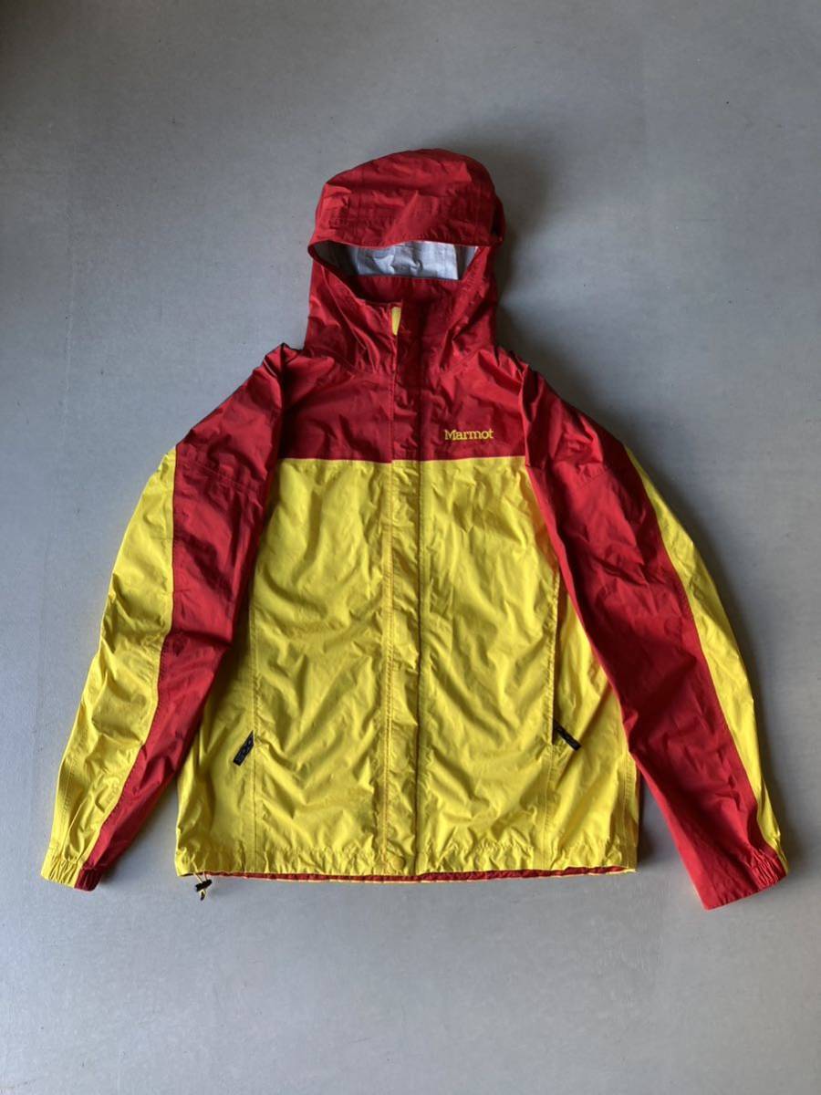 憧れ マーモットカラー マウンテンパーカー ナイロンジャケット マーモット marmot イエロー M レッド 男性用 憧れ マーモットカラー マウンテンパーカー ナイロンジャケット マーモット marmot イエロー M レッド 男性用