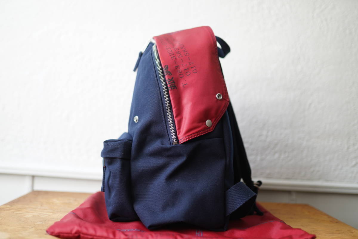 18SS ×EASTPAK PADDED PAK\'R Navy Canvas rucksack / RAF SIMONS( Raf Simons )