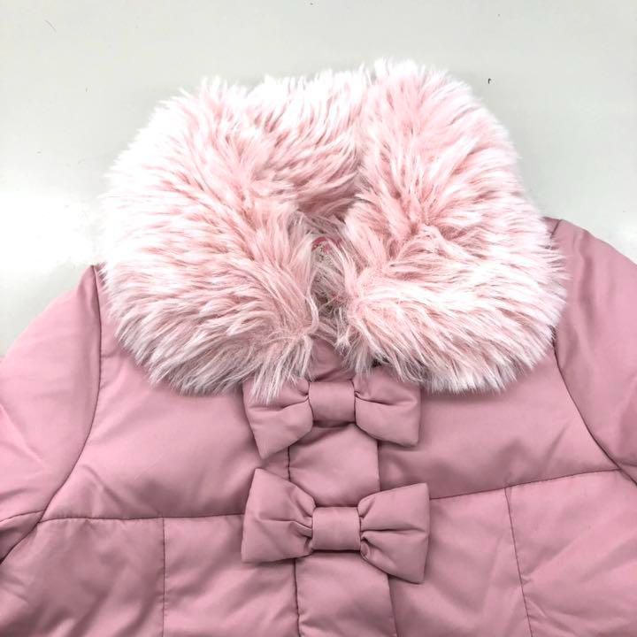 Shirley temple Shirley Temple fur down coat 110cm pink ribbon Kids child clothes 