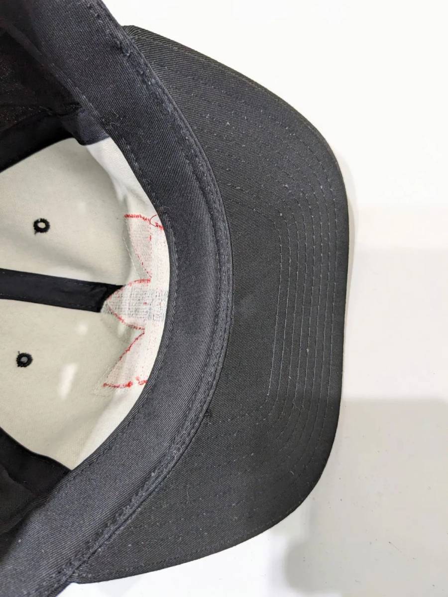 デッドストック 90s adidas アディダス キャップ 帽子 デサント製 刺繍 3D 立体 トレフォイル ロゴ ポリエステル スナップバック_画像7