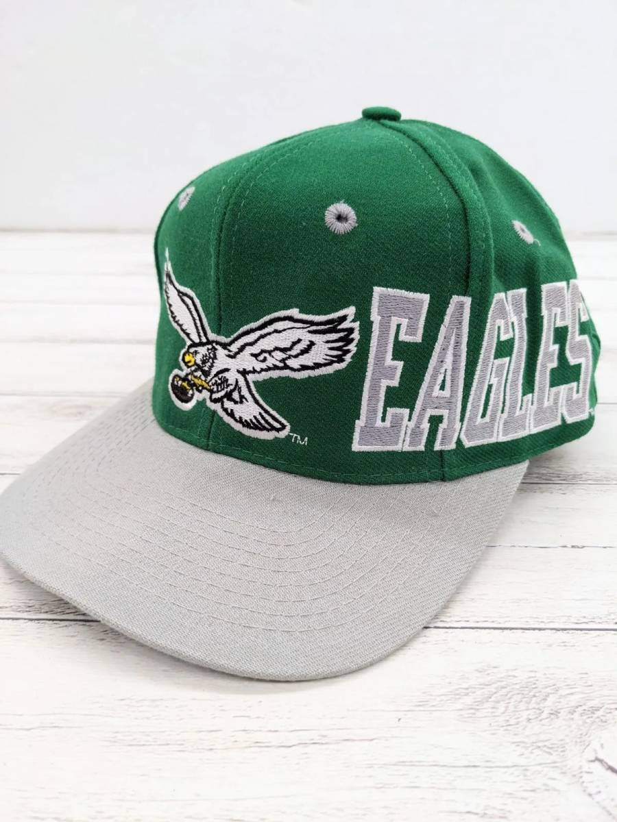 PHILADELPHIA EAGLES Apex One NFL イーグルス 台湾製 アメフト キャップ 帽子 グリーン グレー スナップバック 6パネル 00s OLD 古着