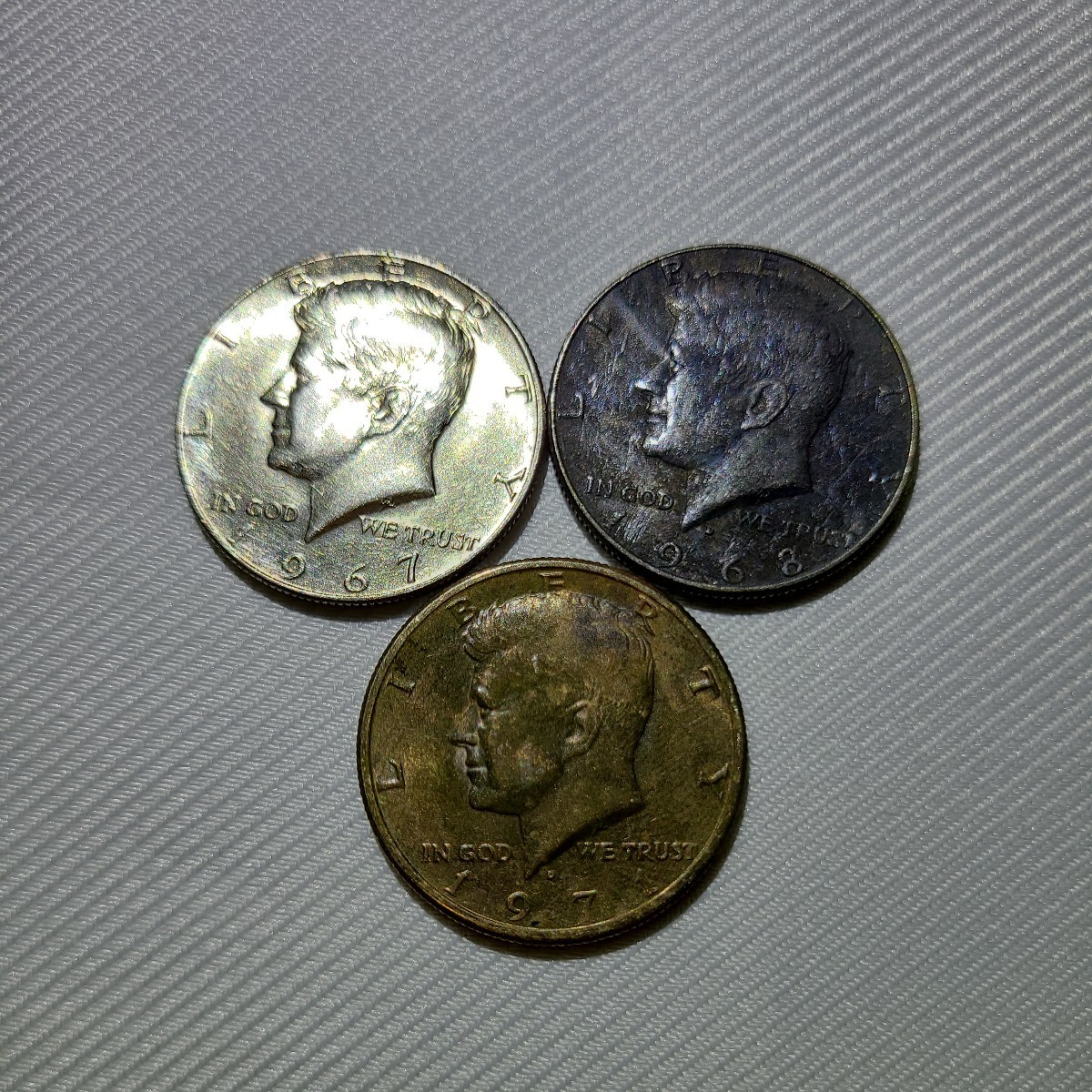 ケネディハーフダラー記念硬貨　3枚セット