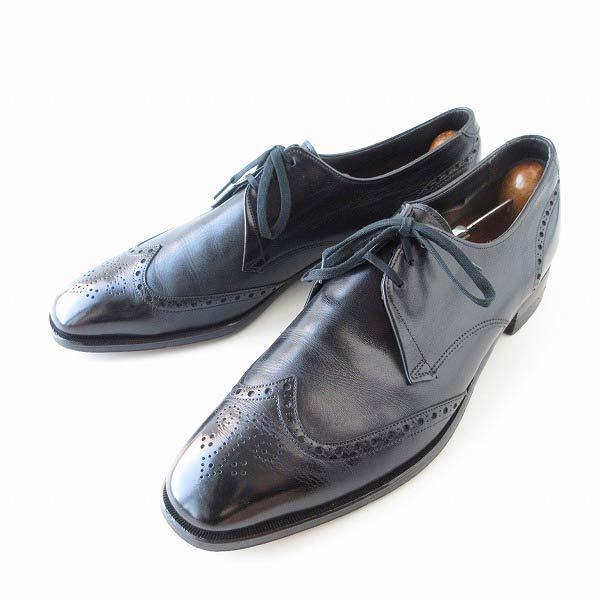 少し豊富な贈り物 ウィングチップ ジャックヘンリー シューズ d122-32-0017ZT 靴 メンズ ビンテージ ショートウィング 外羽根 27.5cm 黒 27.5cm
