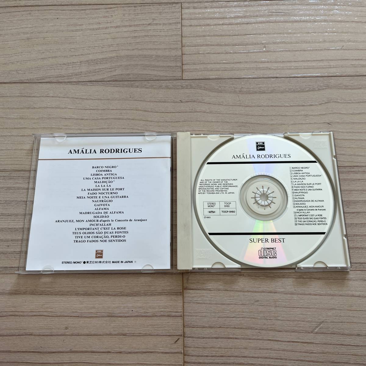 【国内盤/CD/TOCP-9160/93年盤/with Obi】 Super Best アマリア・ロドリゲス_画像2