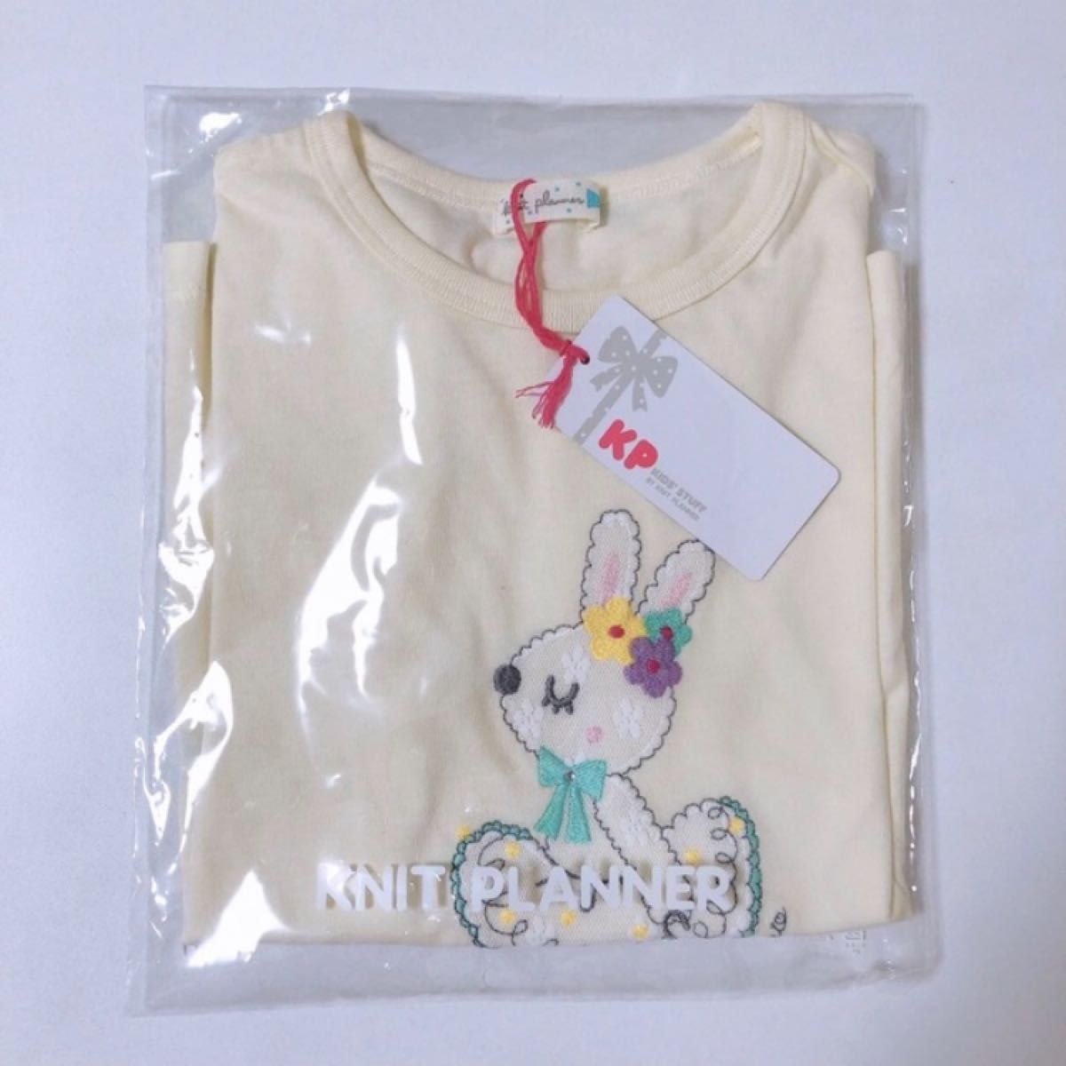 新品タグ付き　KP mimiちゃん　パラソル　Tシャツ　イエロー　黄色　日本製