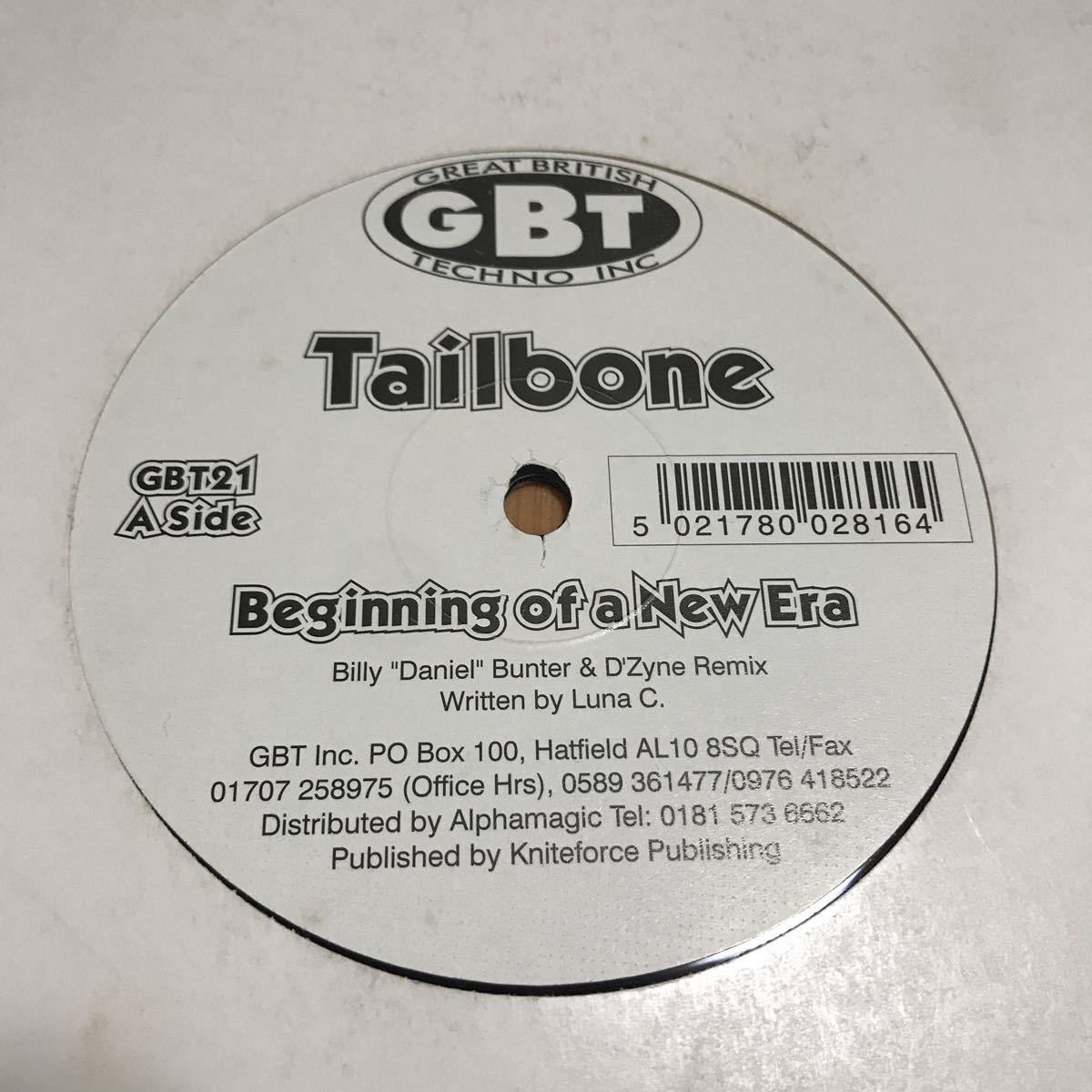 【ハピコア】Tailbone / Beginning Of A New Era - GBT . DJ Luna-C . Happy Hardcore ハッピーハードコア_画像1
