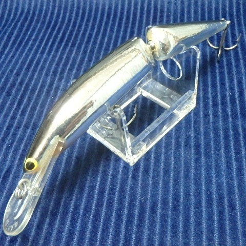 オールド フロリダ バグリー スイベルヒップ バンゴー ミノー Rare! Bagley SWIVEL HIP BANG O Black on Silver Chrome White Belly_画像1