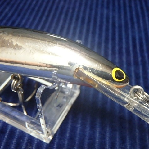 オールド フロリダ バグリー スイベルヒップ バンゴー ミノー Rare! Bagley SWIVEL HIP BANG O Black on Silver Chrome White Belly_画像9