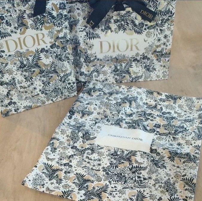 Dior 2021 ホリデー限定 クリスマス メゾンディオール 巾着袋 ショッパー セット