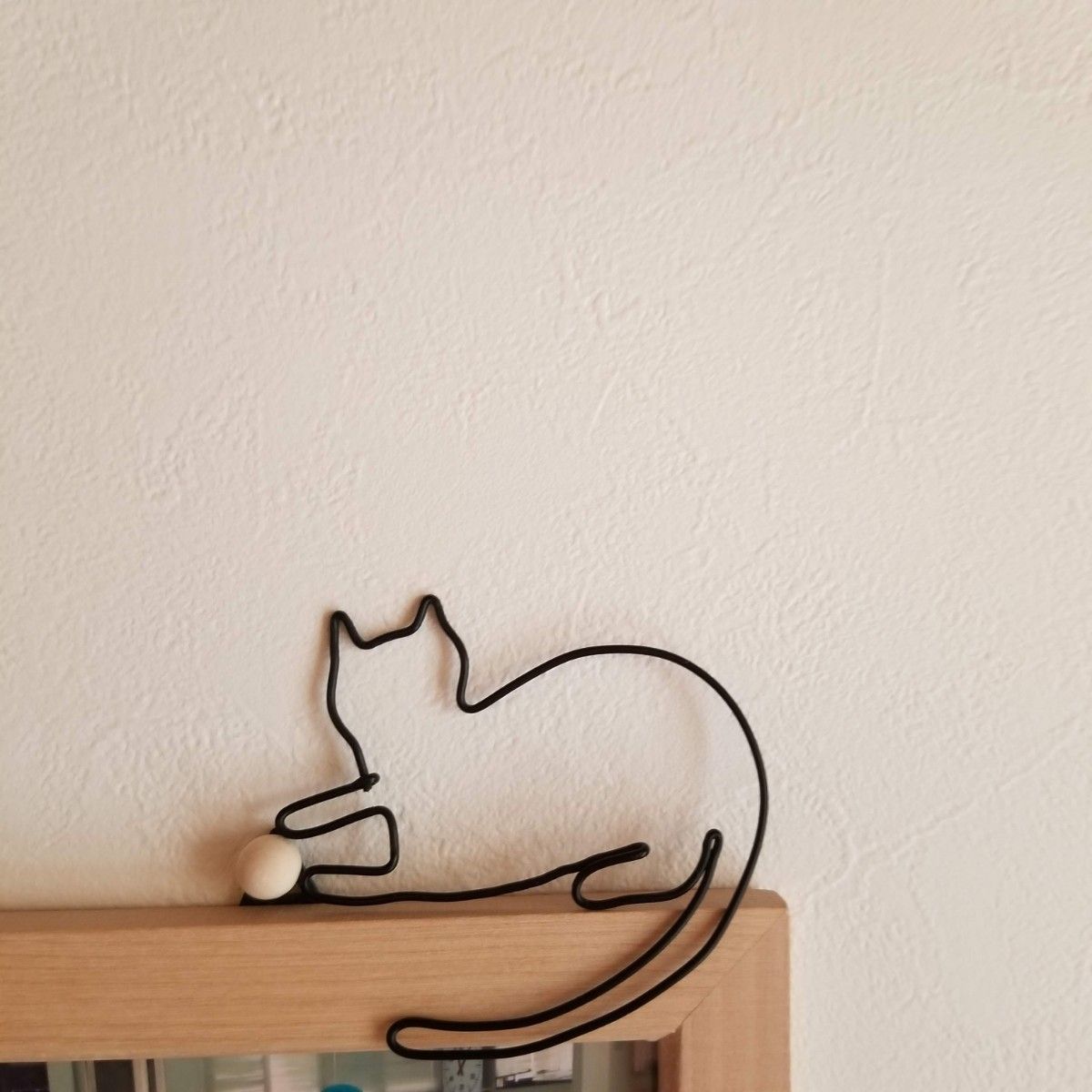 【 フチ ねこ 】 ワイヤーアート 壁飾り ハロウィン 猫 ワイヤークラフト 飾り ウォールデコ かわいい インテリア雑貨