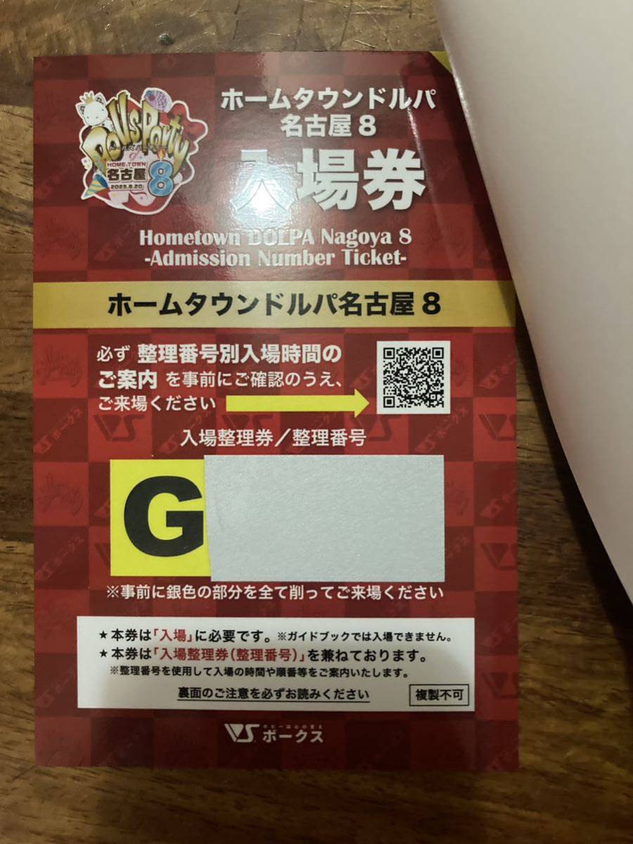 ホームタウンドルパ名古屋8 入場券 ガイドブック SDメモリアルワンオフ