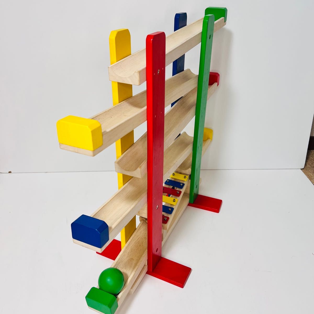 サントイ　シロフォン　ワクワクスロープ 知育玩具 木のおもちゃ 木製