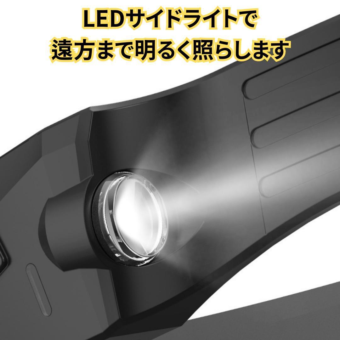 ヘッドライト 充電式 LED 軽量 USB キャンプ　登山　ハンズフリー　防水 アウトドア