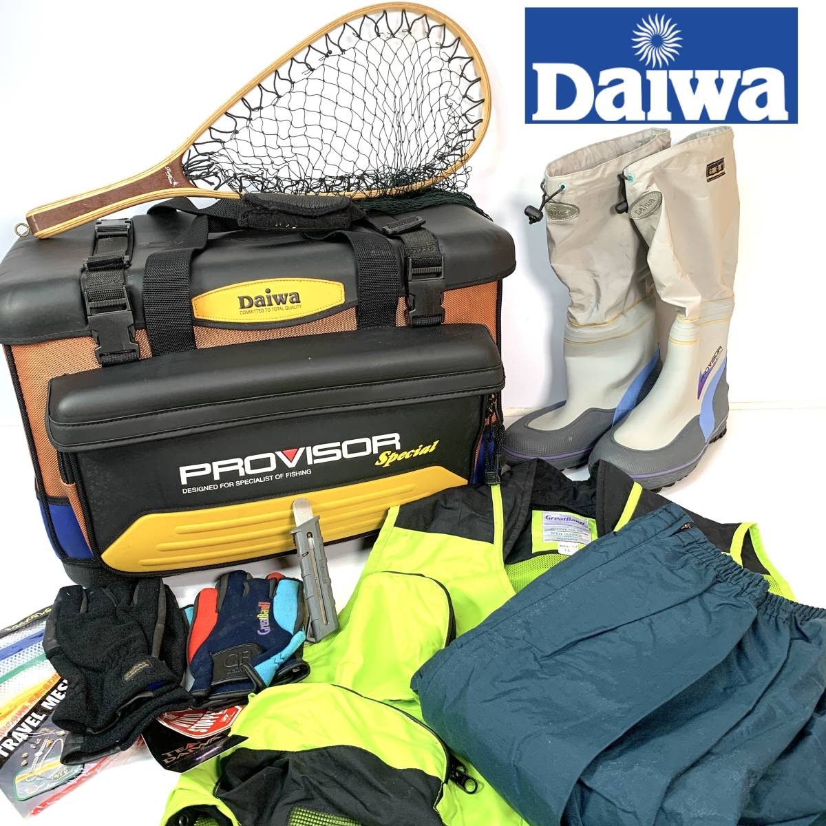 Daiwa] summarize Daiwa PROVISOR Special cool back /GREAT BANFF the best  [LL] trousers [L] boots PROVISOR[26cm] fishing fishing used : Real Yahoo  auction salling