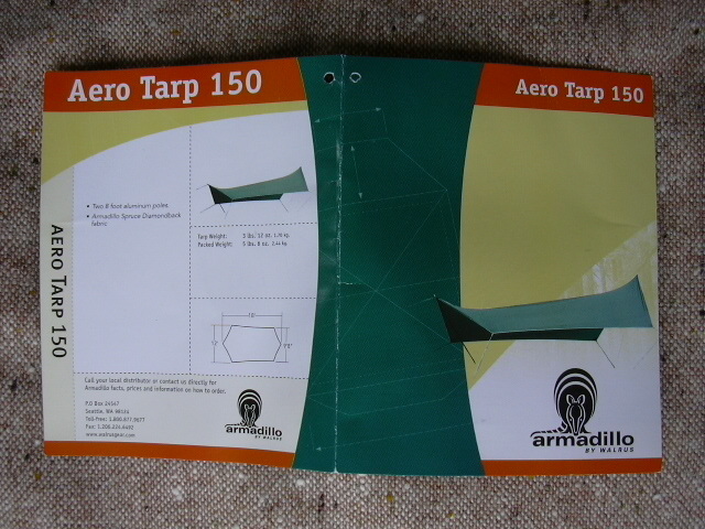 海象犰狳Aero Tarp 150 Wallace Armadillo Aero Turp 150 原文:Walrus armadillo Aero Tarp 150 ウォーラス　アルマジロ　エアロタープ　150